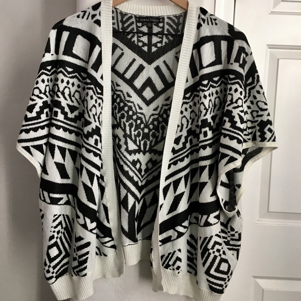 Super cute Jealous Tomato Oversized Open Cardigan